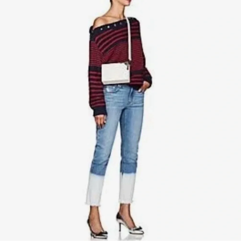 Derek Lam “ Mila” Mid- Rise Girlfriend Denim Blue Jeans - Picture 1 of 9